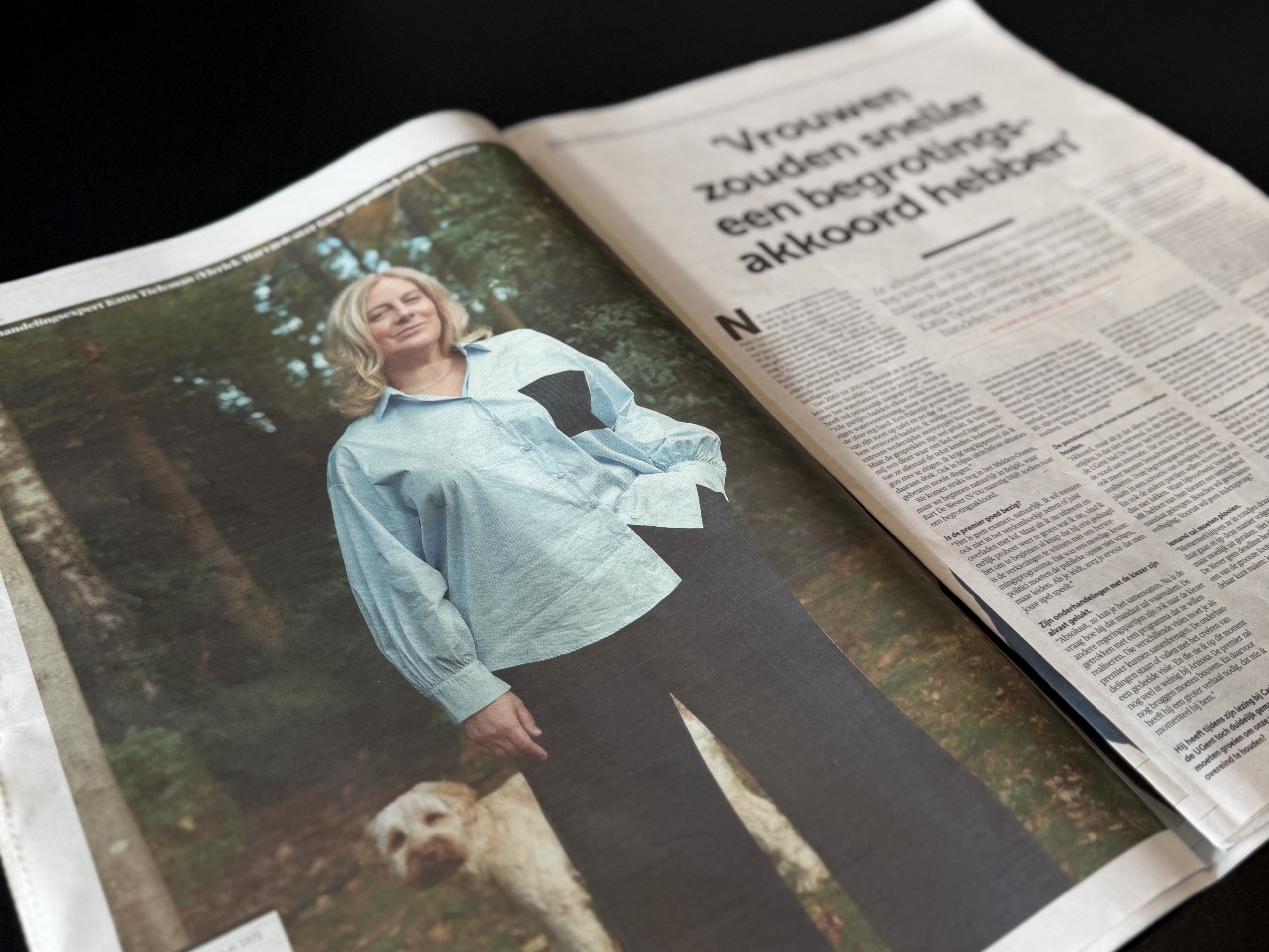 De Morgen newspaper interview with Katia Tieleman on negotiation